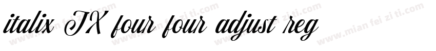 italix JX four four adjust regular字体转换
